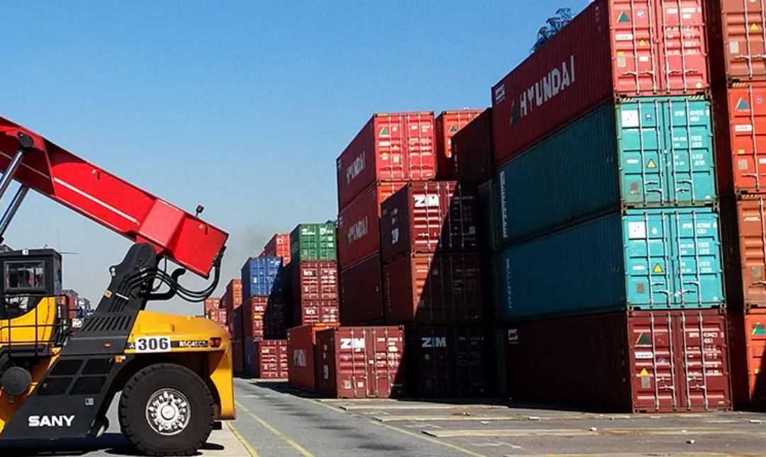 Side loader trucks can be used for port operations